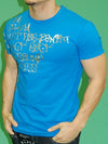 Silver Graffiti T-shirt  - Blue RE1C