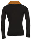 R&R Mens Stylish Mock Neck Sweater - Black