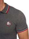 "52" Badge Polo T-Shirt - Asphalt Gray  X0014D - FASH STOP