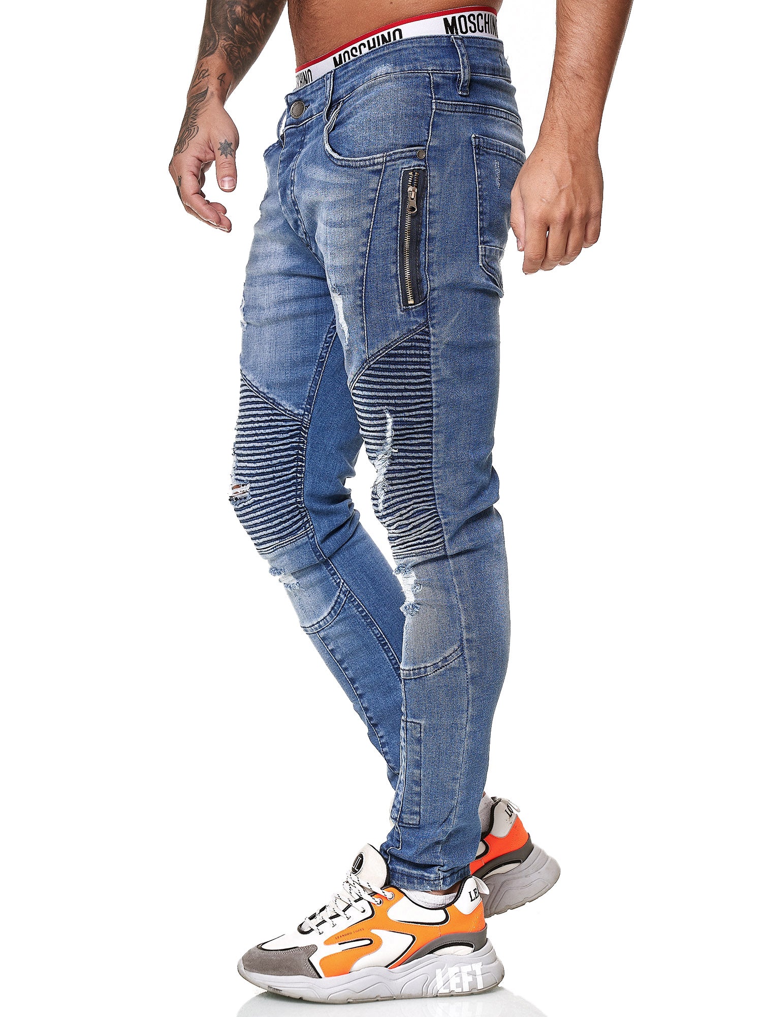 Revoir Biker Jeans - Blue X0036A - FASH STOP