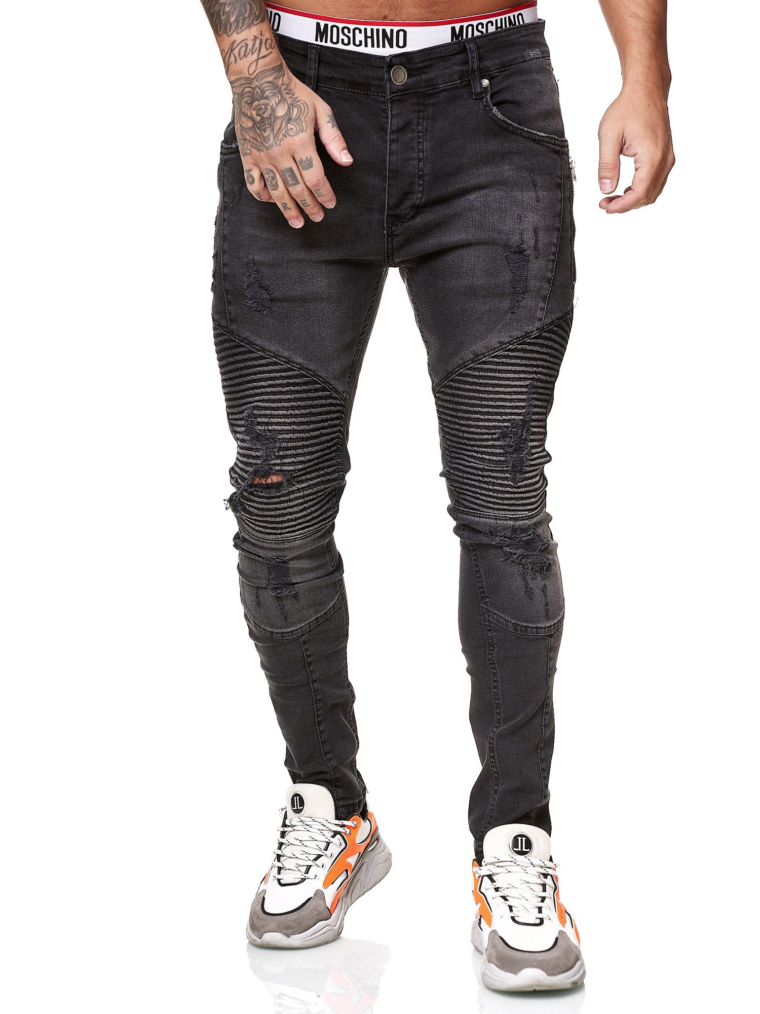 Revoir Biker Jeans - Black X0036B - FASH STOP