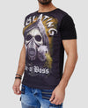 Masked Skull Graphic T-Shirt - Black X101