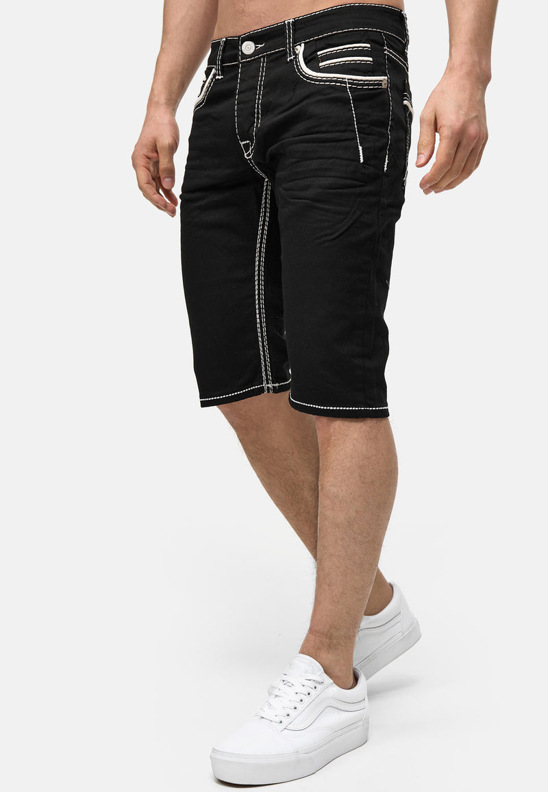 Aska Denim Shorts - Black X107B