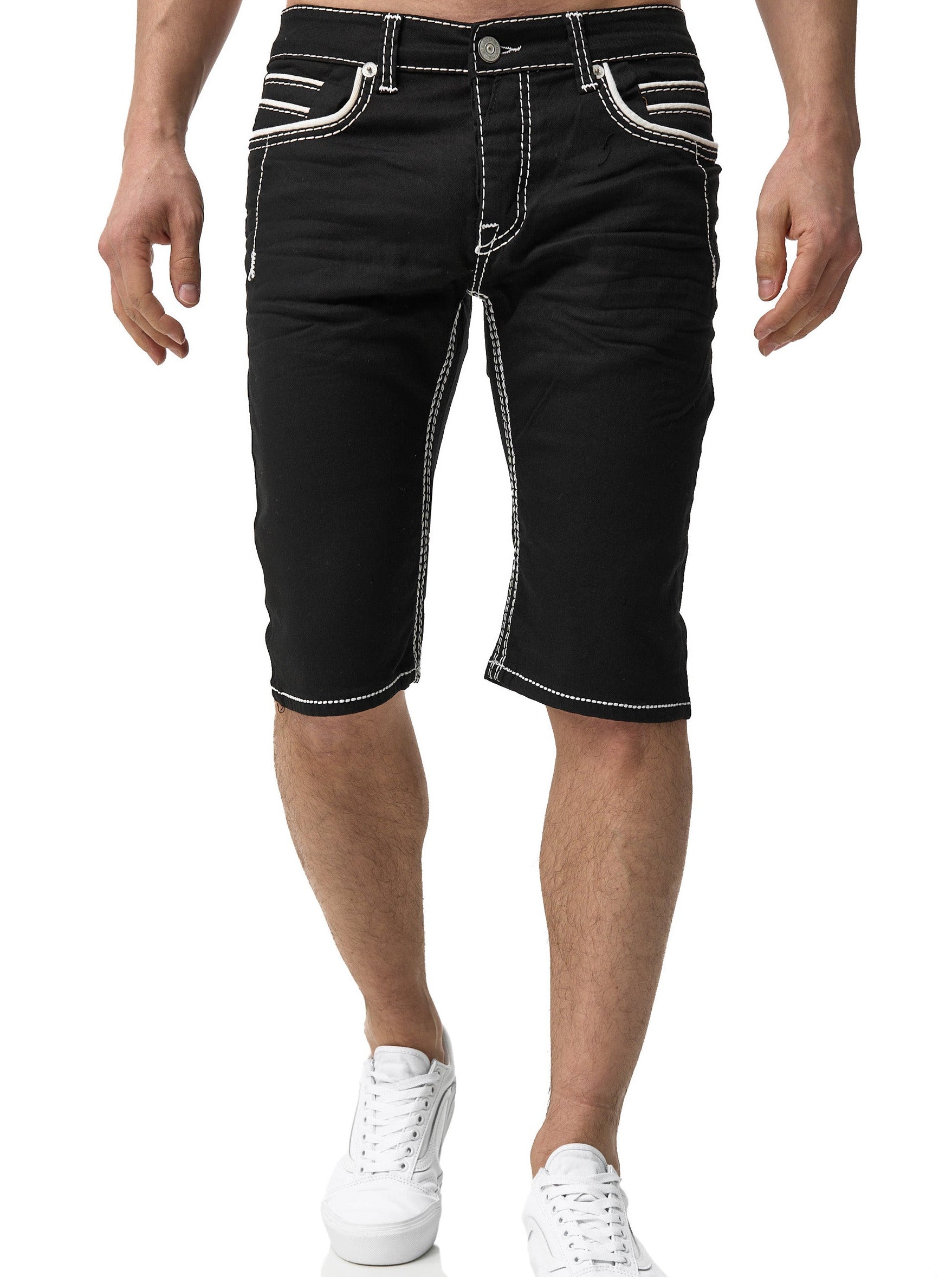 Aska Denim Shorts - Black X107B
