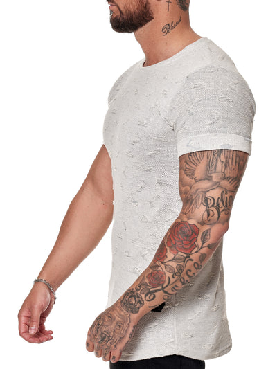 Tranche Ripped T-Shirt - Off White X51B