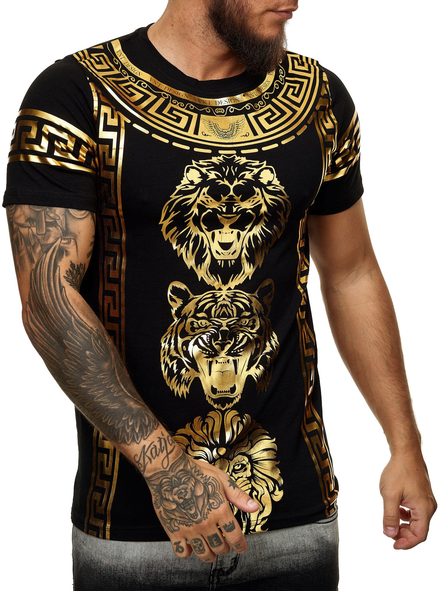 Falion Graphic T-Shirt - Black Gold X52A FASH STOP