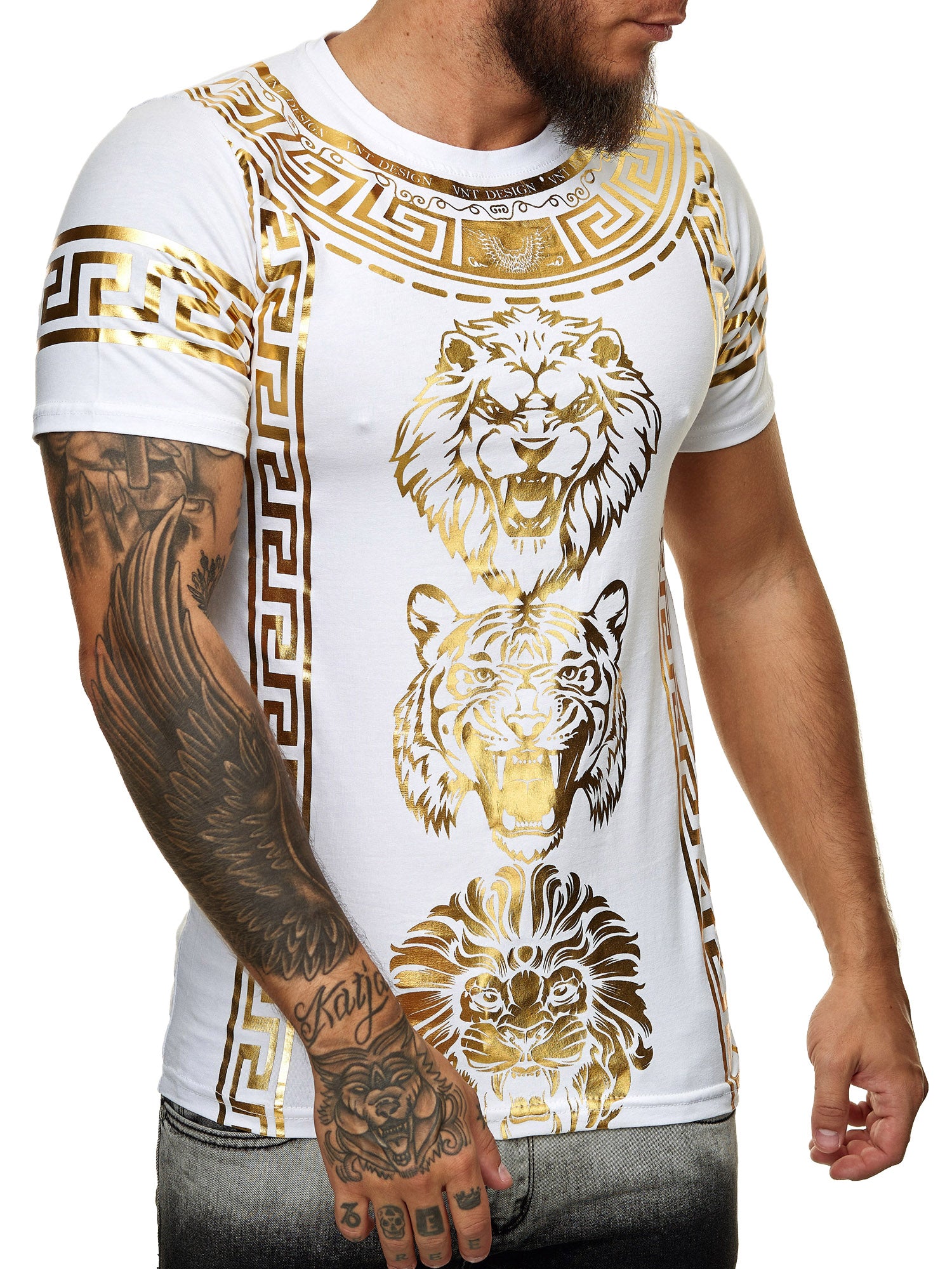 Falion Graphic T-Shirt - White Gold  X52B