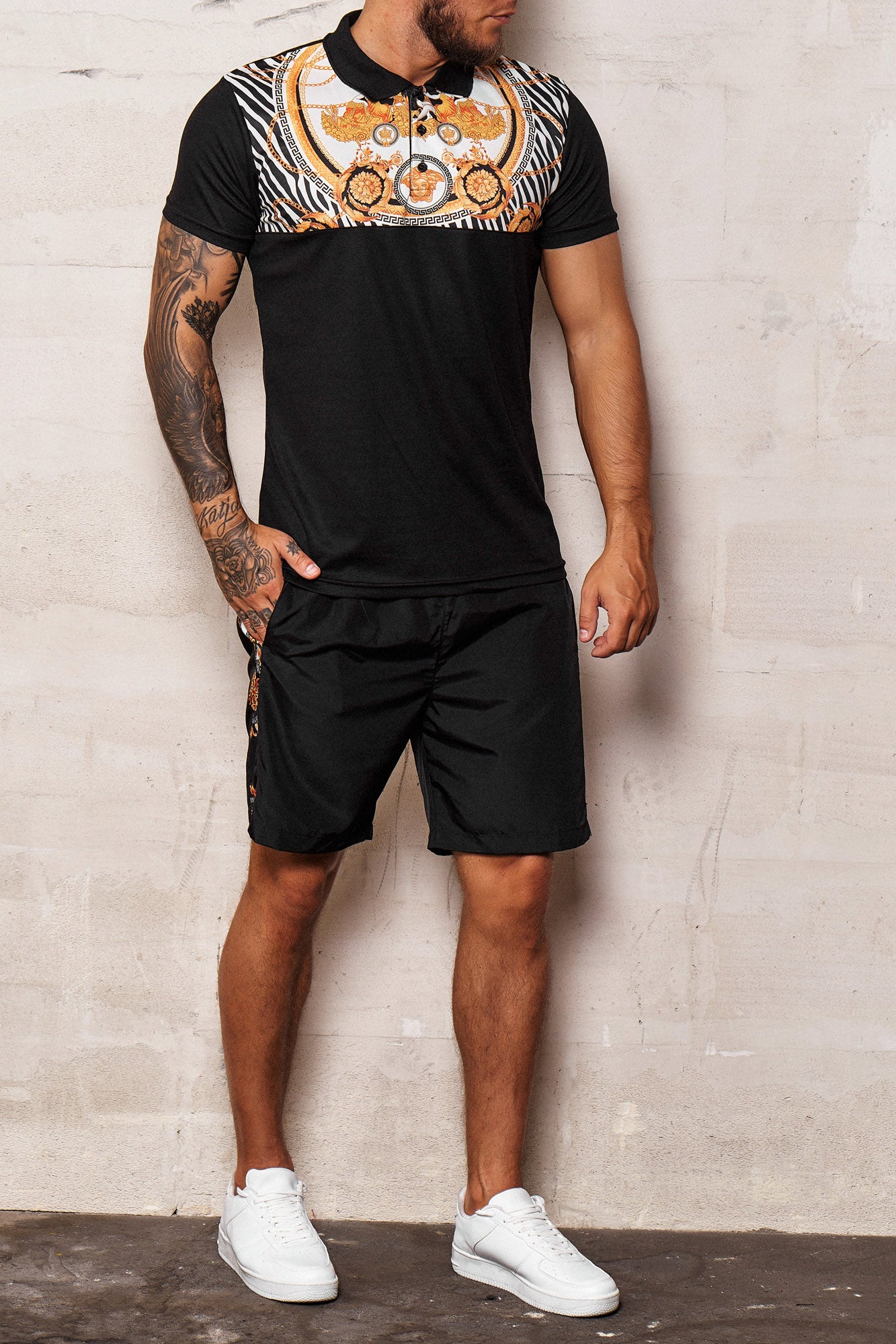 Galu Shirt + Short  Ensemble - Black X60