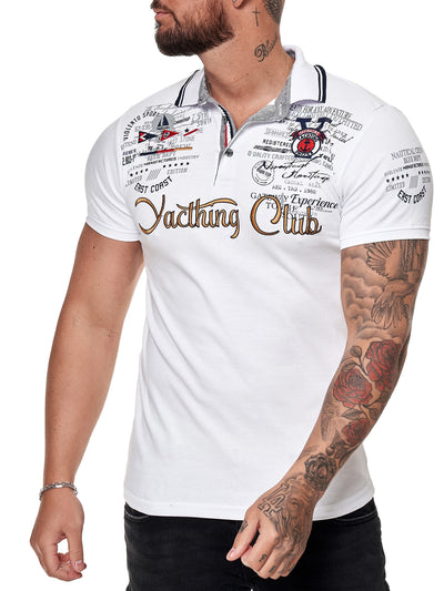 "Yacthing Club" Polo T-Shirt - White X61B