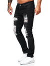 Rezo Ripped Distressed Jeans - Black X65