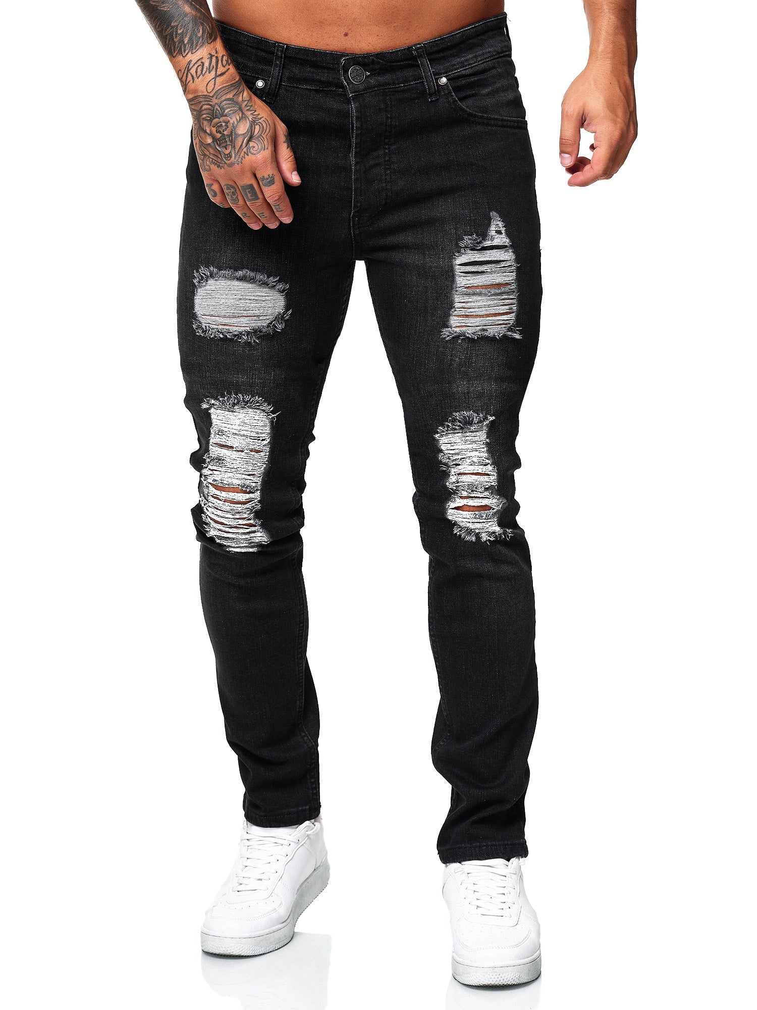Cool Hip Hop Skinny Ripped Jeans For Men – CLiQoasis