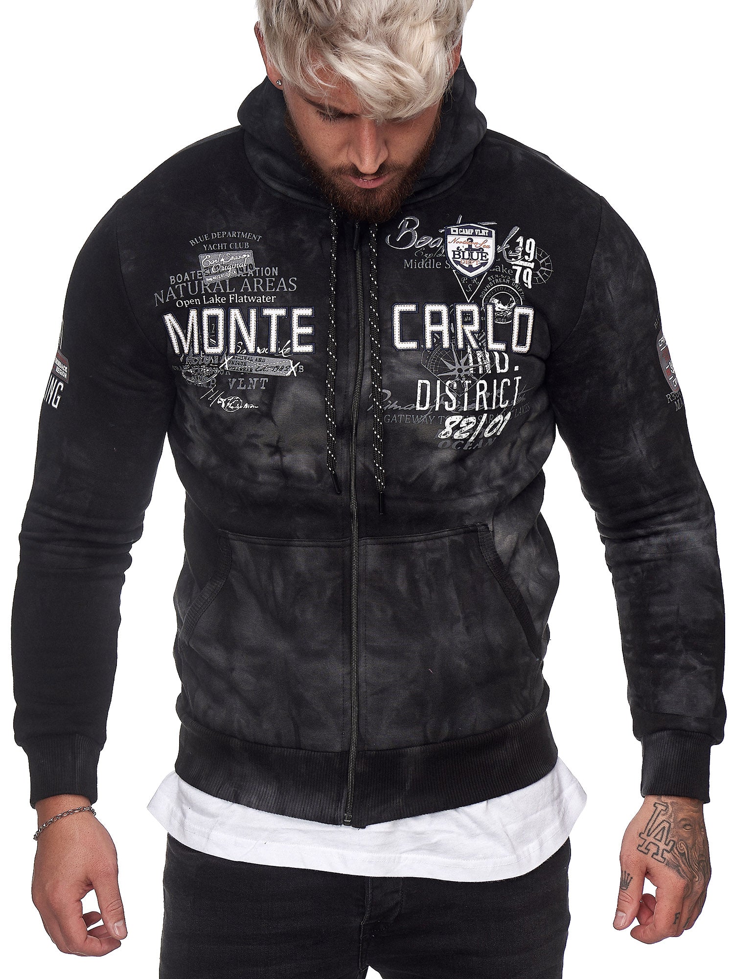 Monte Carlo Tie dye Hoodie - Black X70A