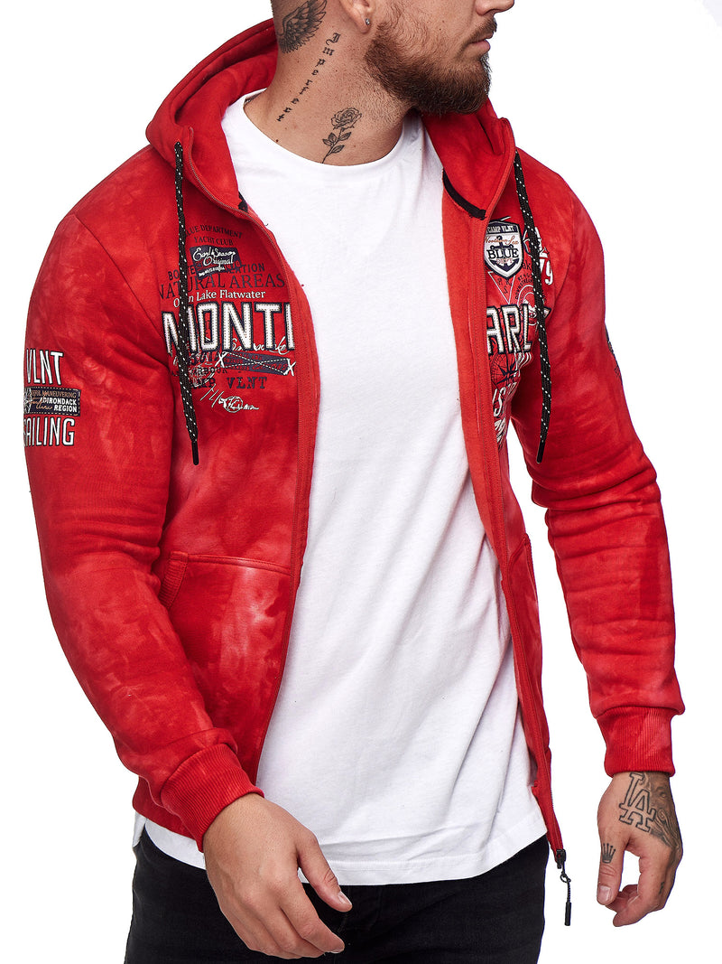 Monte Carlo Tie dye Hoodie - Red X70B
