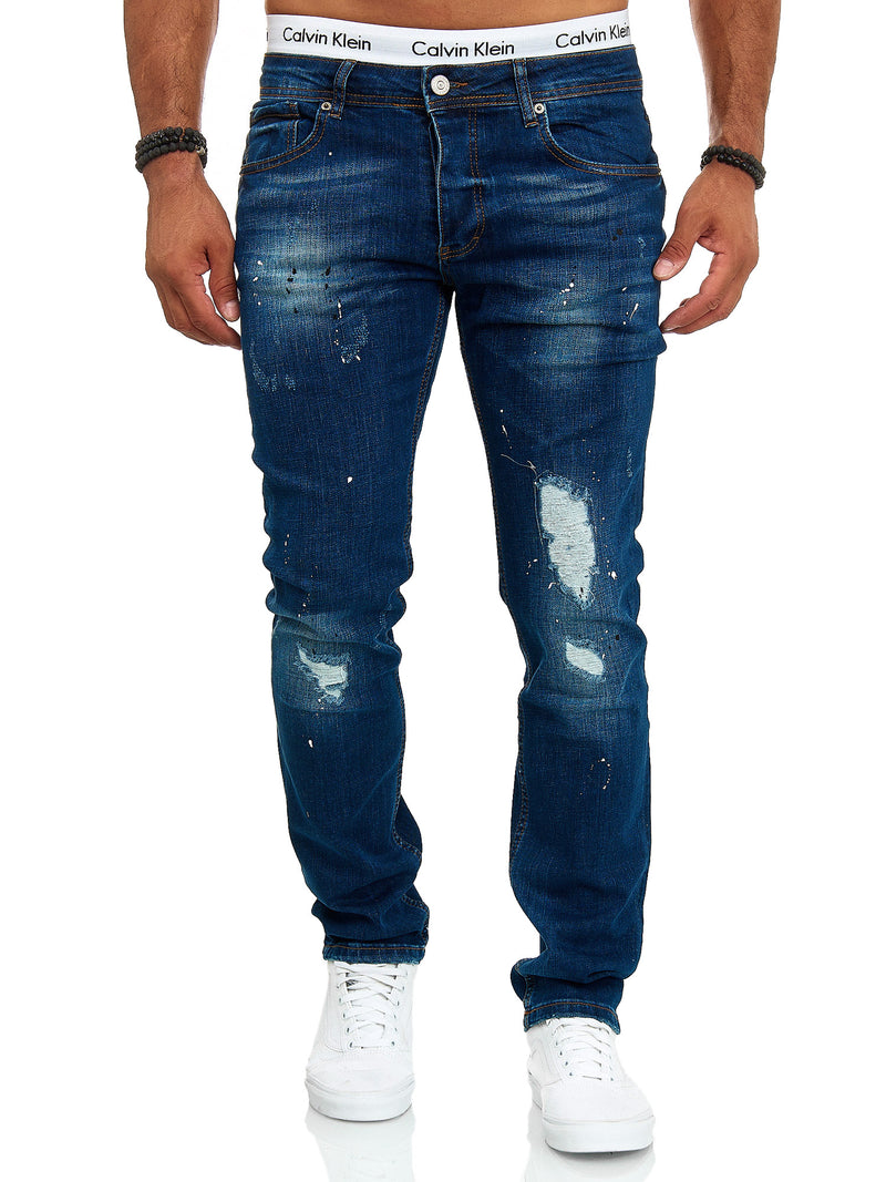 Rego Distressed Jeans - Blue X77