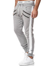 Dozip Stripe Sweatpants Joggers - Gray X7B - FASH STOP