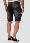 Araf Cargo Denim Shorts - Black X81B