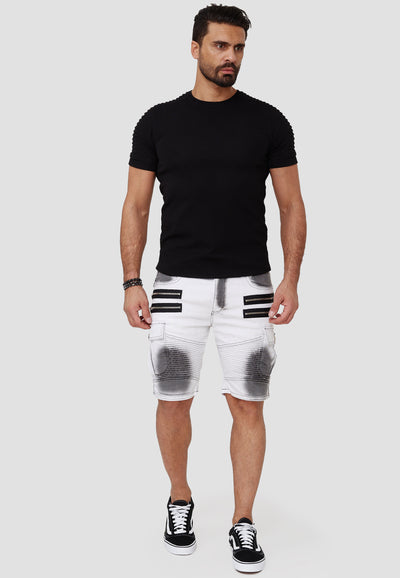 Araf Cargo Denim Shorts - White X81C
