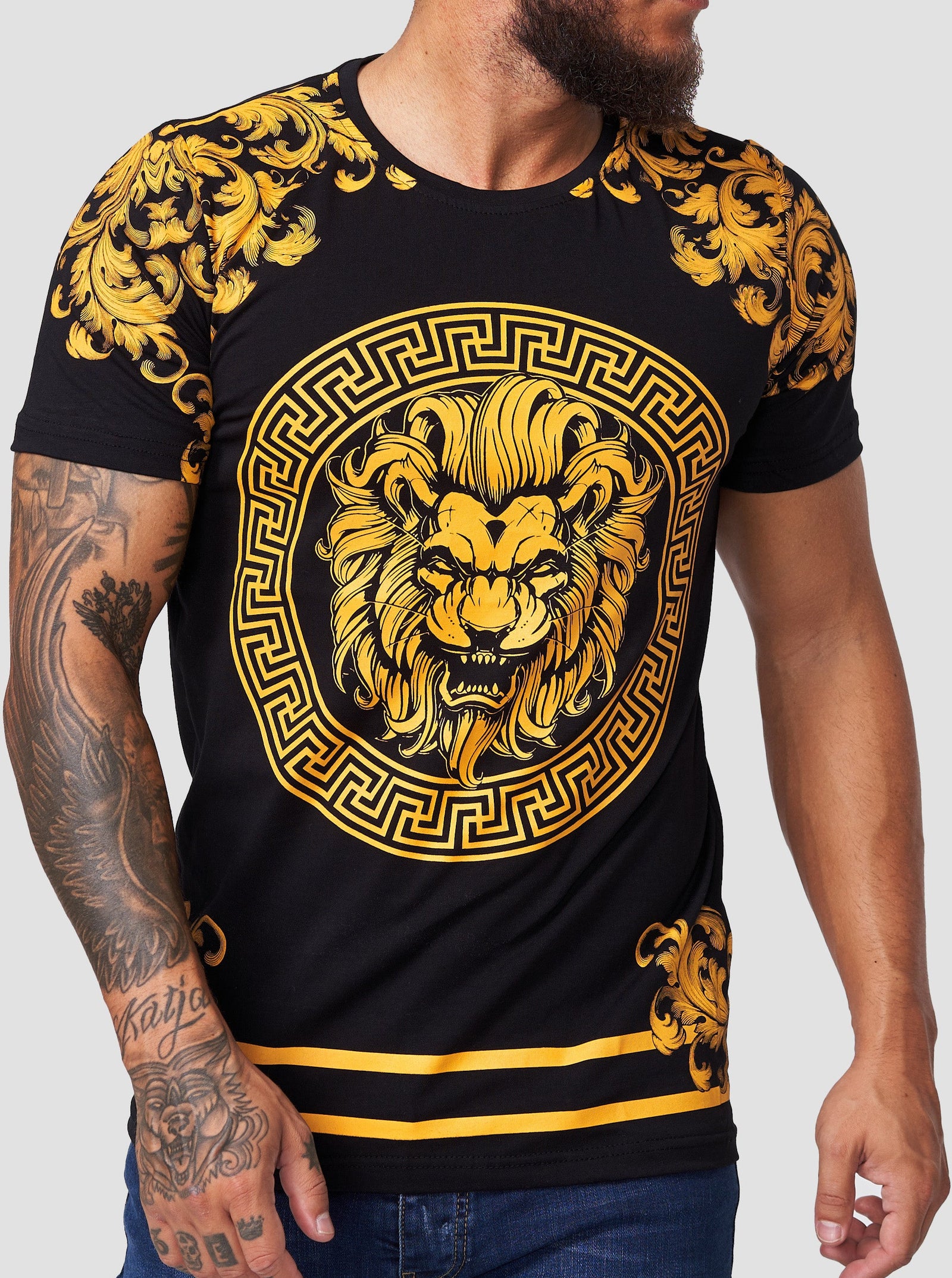 Ralion Graphic T-Shirt - Black Gold  X85A