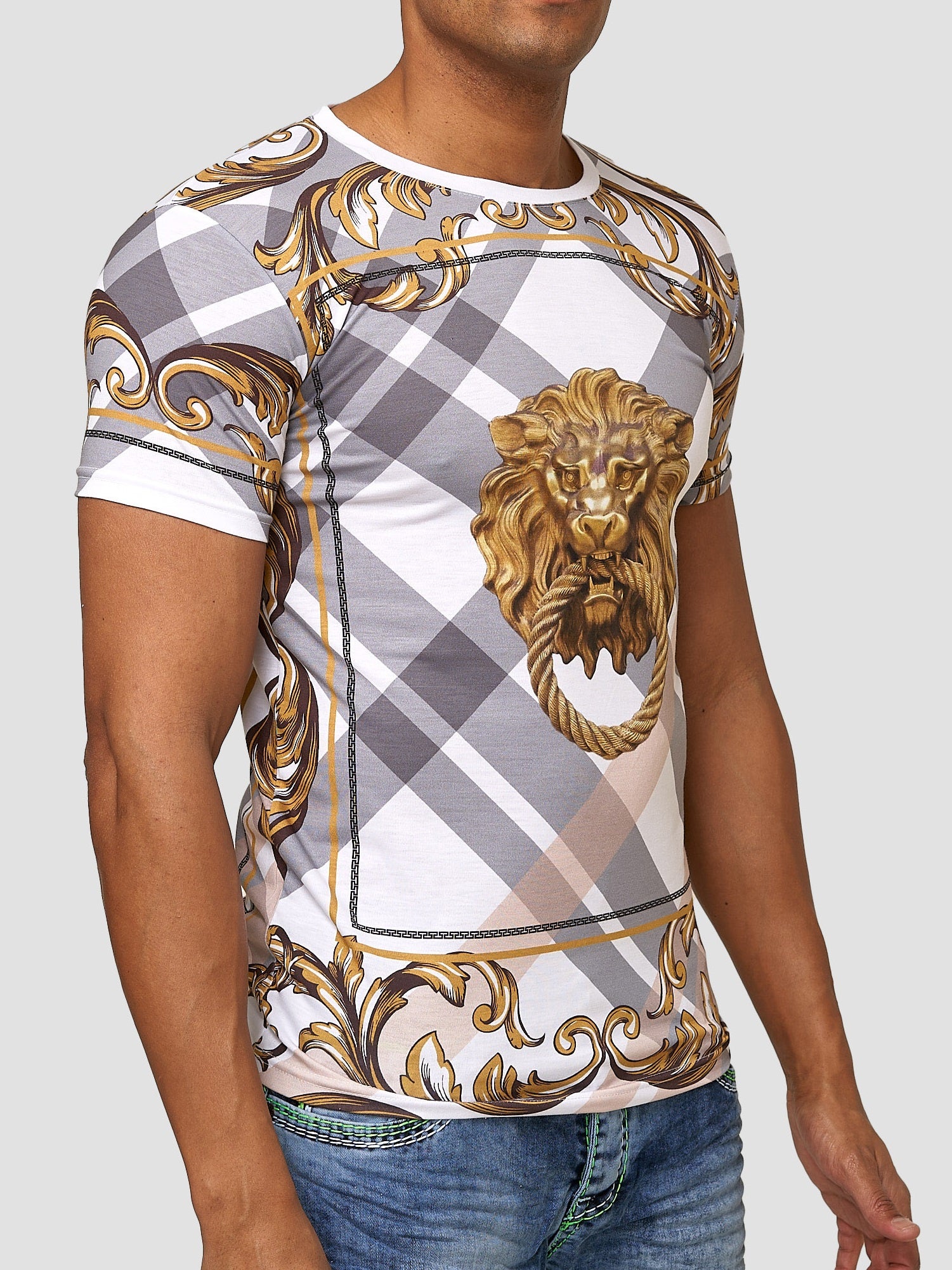 Defa Lion Graphic T-Shirt - White X86