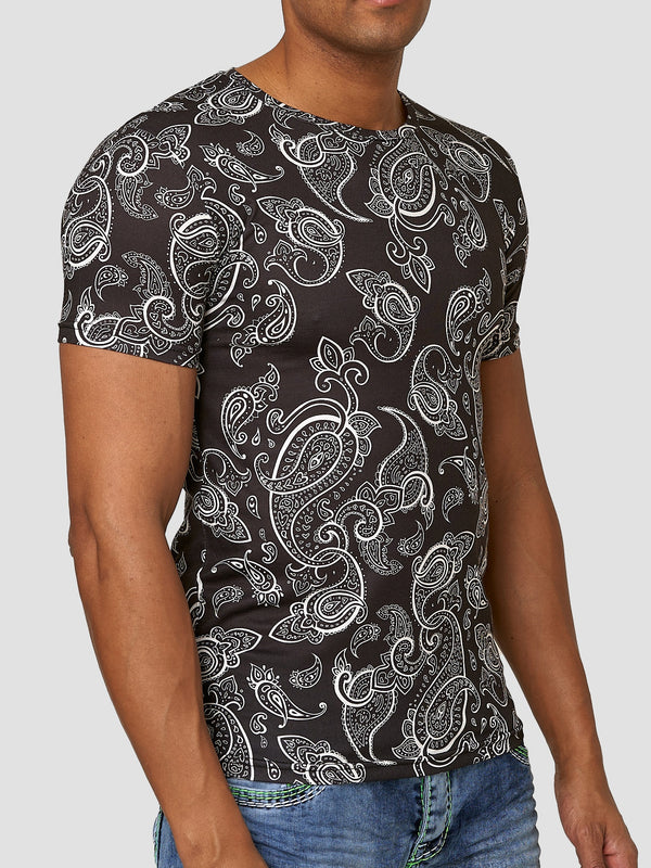 Bandit Bandana Graphic T-Shirt - Black X88A - FASH STOP
