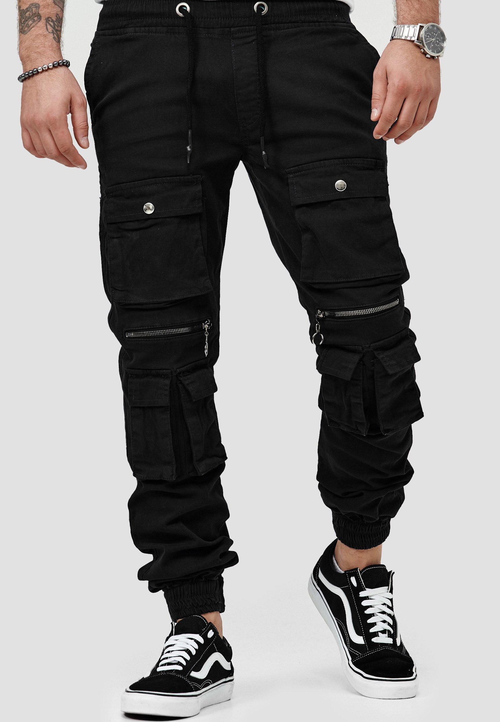 Super Cargo Pants - Black X95A - FASH STOP