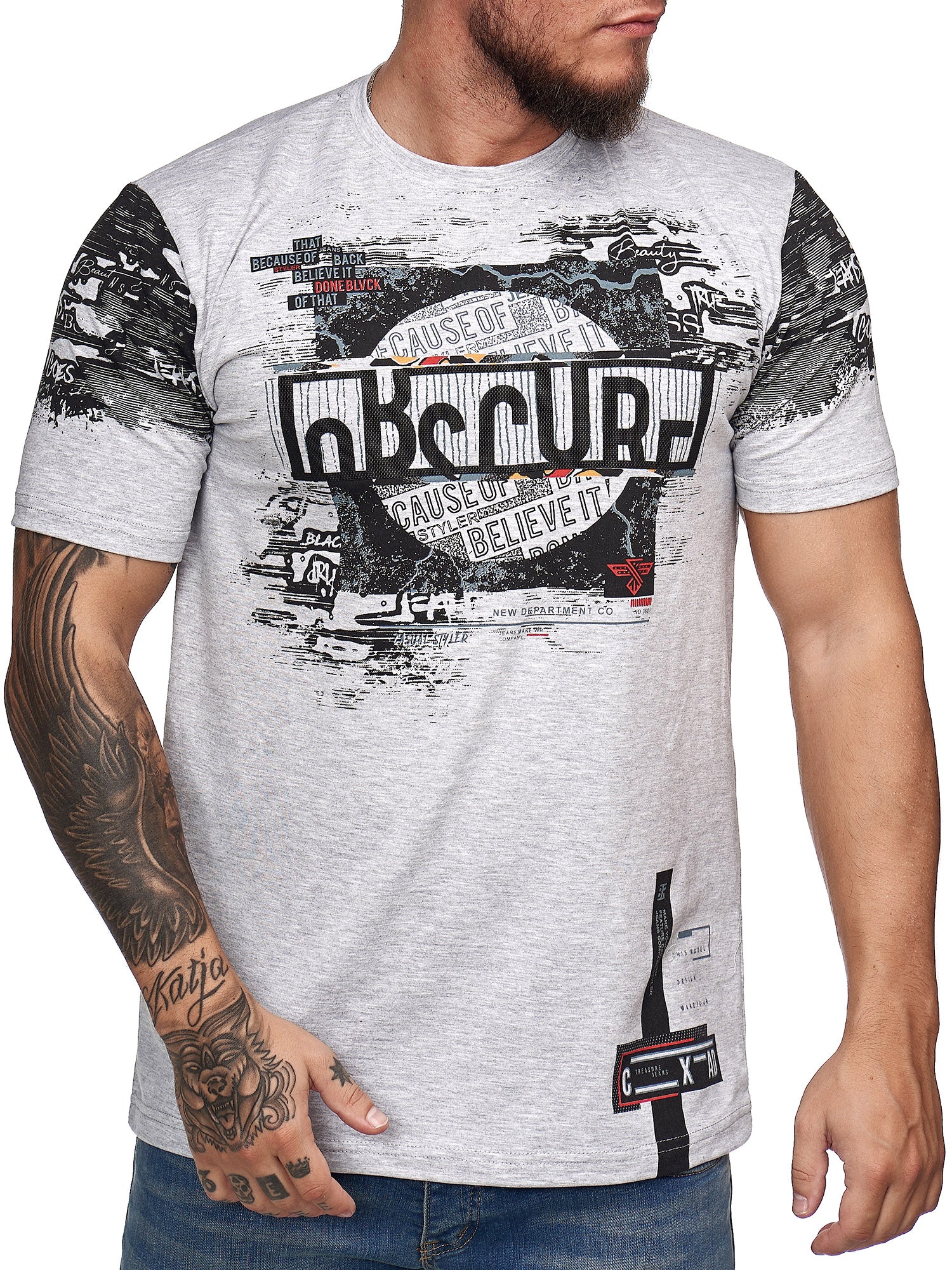 Obscure II Graphic T-Shirt - Gray  X98A