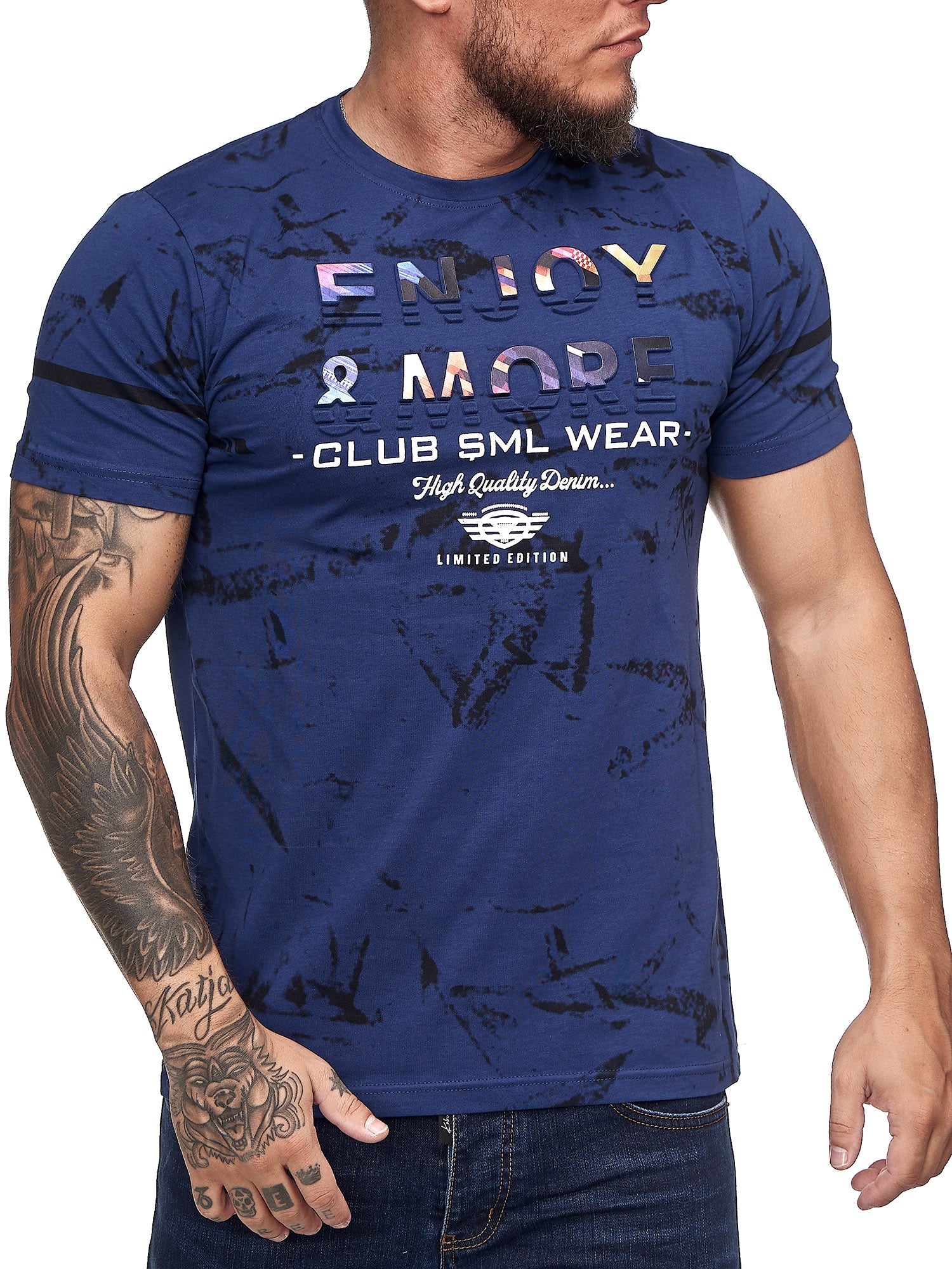 Emor Graphic T-Shirt - Navy Blue X99A