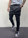 Mek Low Crotch Jeans - Black Gray Y12