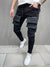 Pox Slim Cargo Ripped Jeans - Black  Y16