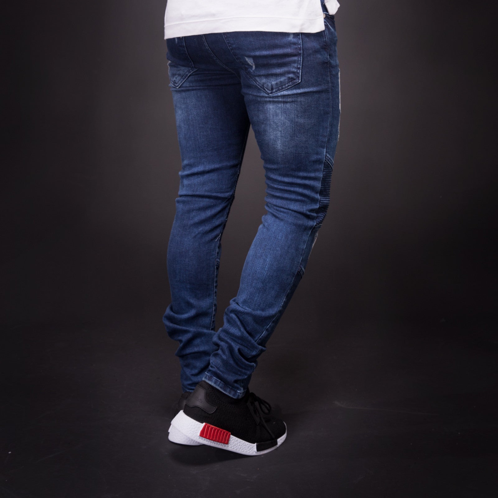 Tazzio Jeans 16517 Slim Fit Biker Destroyed Look Stretch Jeansbroek Denim, blauw, 29W / 34L Tazzio Jeans 16517 Slim Fit Biker Destroyed Look Stretch Jeansbroek Denim, blauw, 29W / 34L