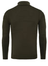 R&R Men Stylish Turtle Neck Ribbed Sweater - Green